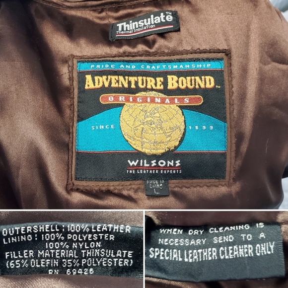 Vintage 90s y2k Adventure Bound Aviator Bomber Brown Nubuck Suede Leather Jacket - Picture 5 of 6